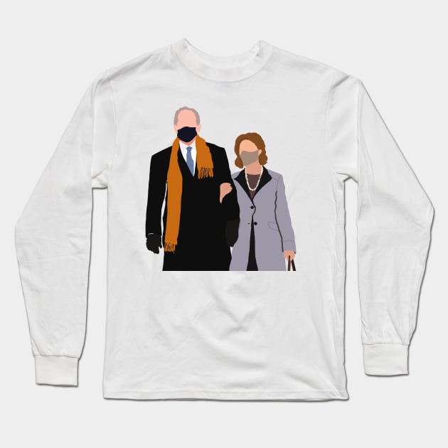 George + Laura Bush Long Sleeve T-Shirt by GrellenDraws